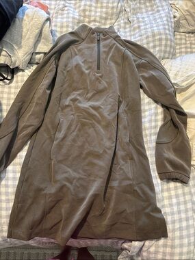 Lululemon olive green softstreme Long Sleeve Quarter-Zip Tunic dress